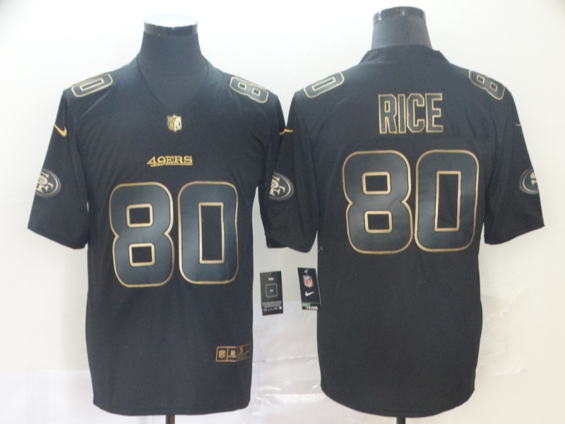 Men's San Francisco 49ers Jerry Rice #80 Black Alternate Jersey